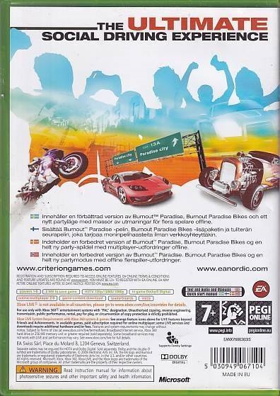 Burnout The Paradise Ultimate Box - XBOX 360 (Live) (B Grade) (Genbrug)